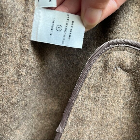 Diane Von Furstenburg DVF Shannon Wool Felted Two Tone Wrap Coat Sz S - Picture 9 of 13